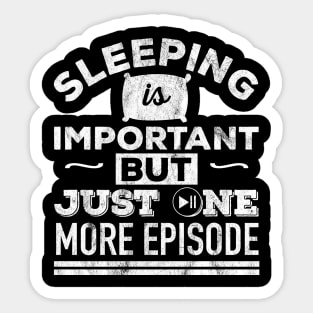 Funny Binge Watching TV addict Sticker